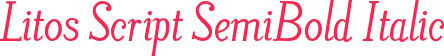 Litos Script SemiBold Italic